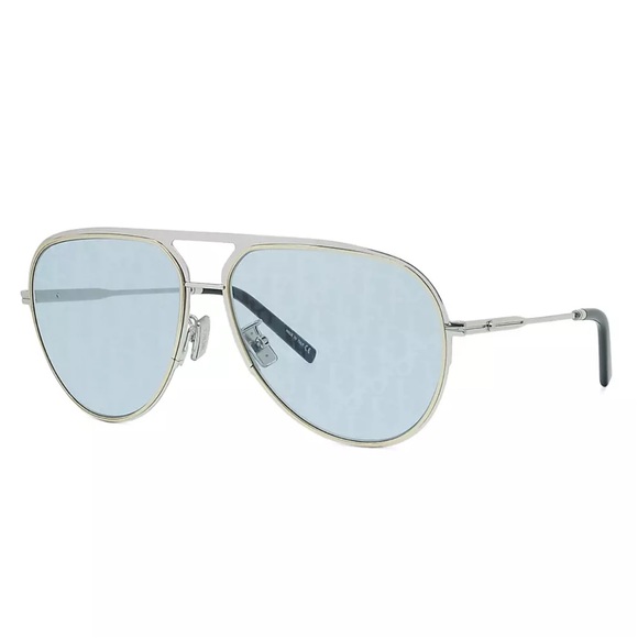 DIOR DiorEssential A2U Silver/Blue Aviator Unisex Sunglasses - Picture 3 of 9